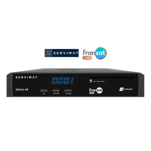 Fransat UHD Servimat SIRIUS 4K French Digital TV Receiver and Card