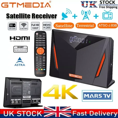 GTMEDIA V8 UHD 4K/HD Satellite Receiver DVB-S2/S2X/T/T2/C Sat+WIFI