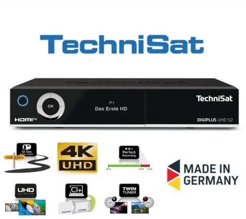 TechniSat DIGIPLUS UHD S2 OLED 4K UHD Twin Tuner Satellite Receiver